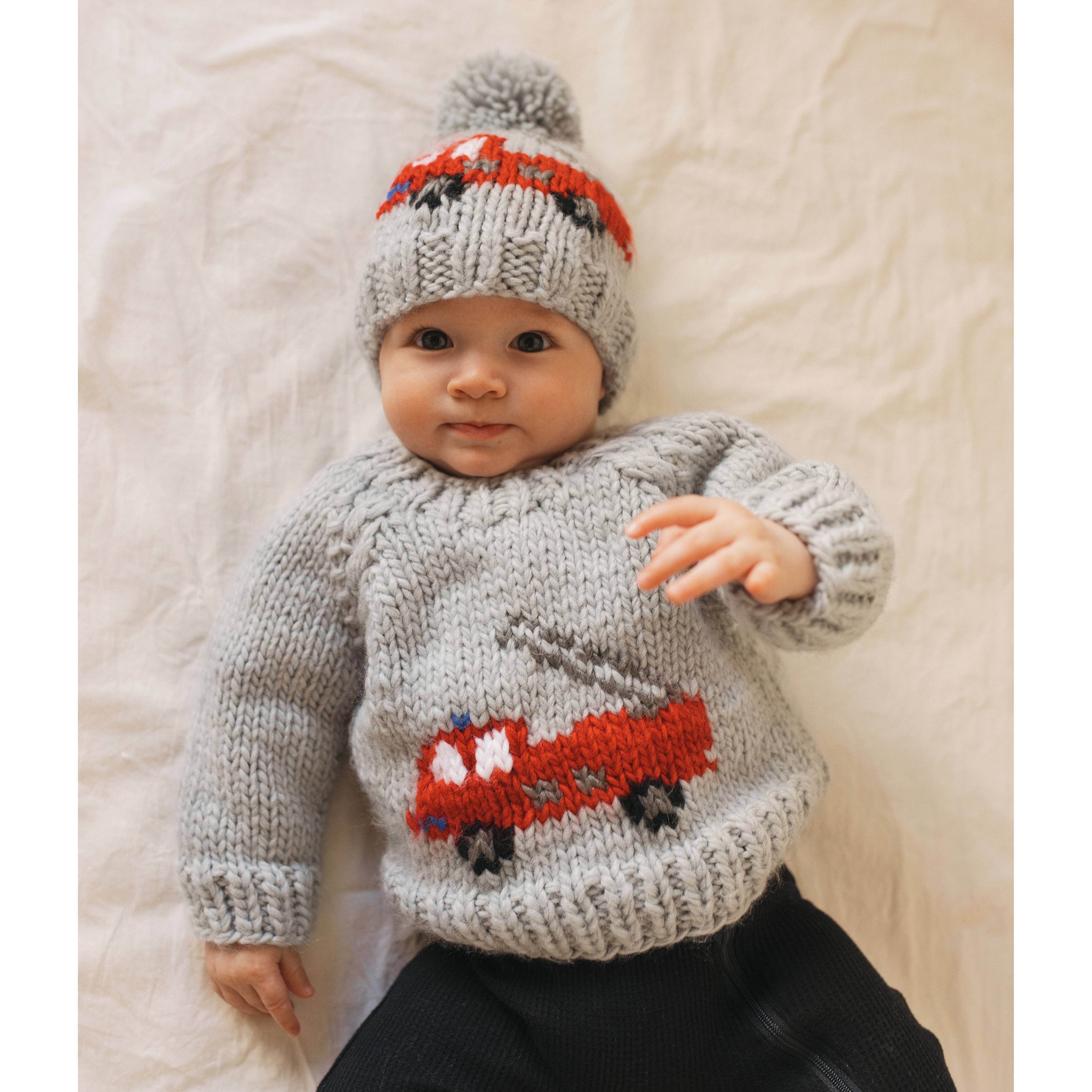 Fire Engine Crew Neck Sweater for Baby & Toddler - Image 2