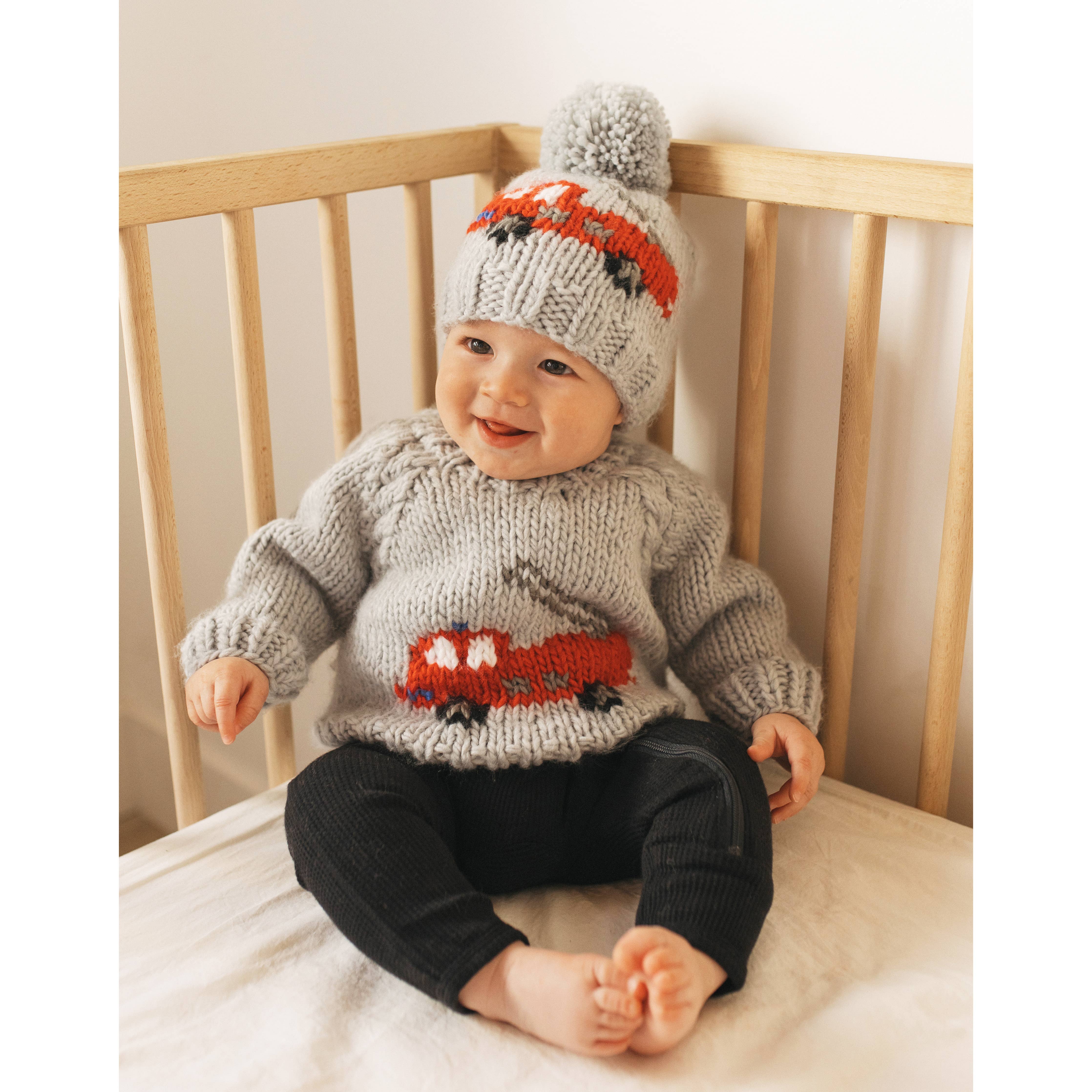 Fire Engine Crew Neck Sweater for Baby & Toddler - Image 3
