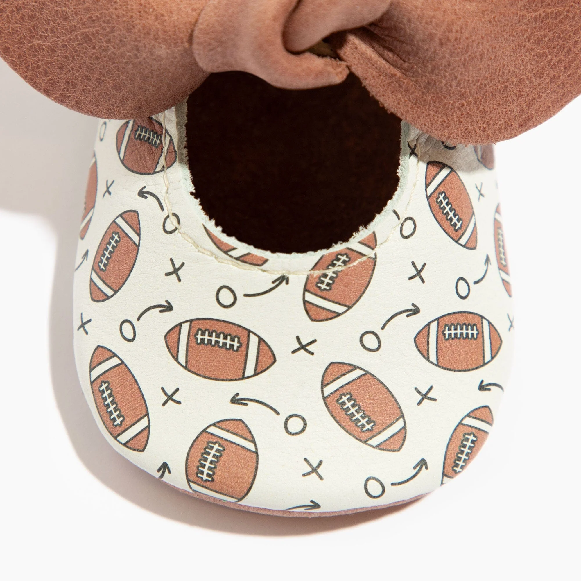 First Down Knotted Bow Baby Shoe - Image 4