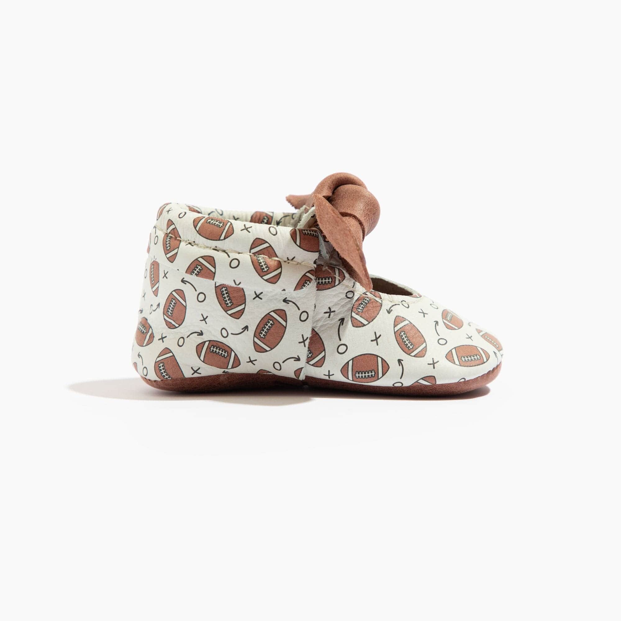 First Down Knotted Bow Baby Shoe - Image 5