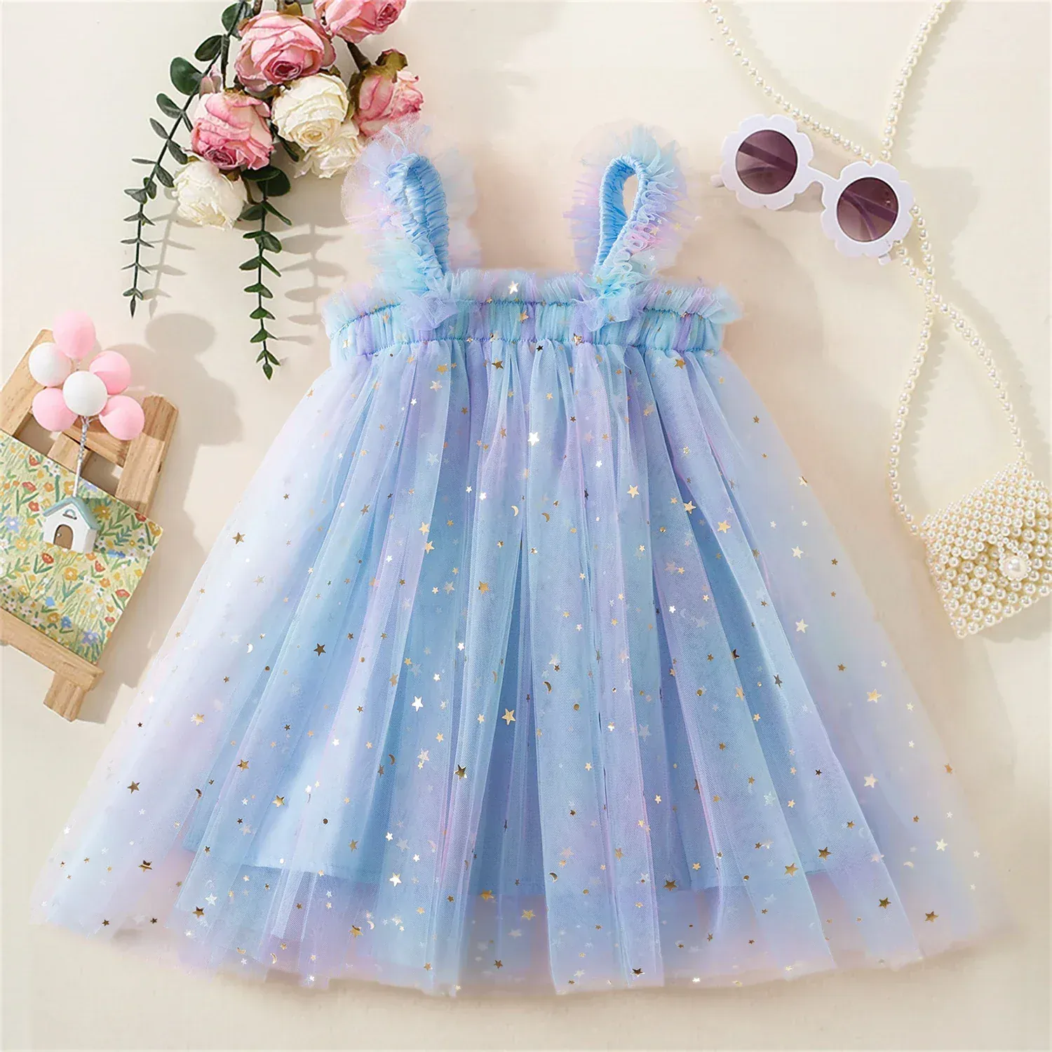 Floral Butterfly Tulle Dress - Image 10