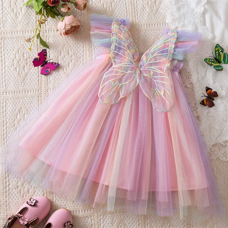 Floral Butterfly Tulle Dress - Image 12