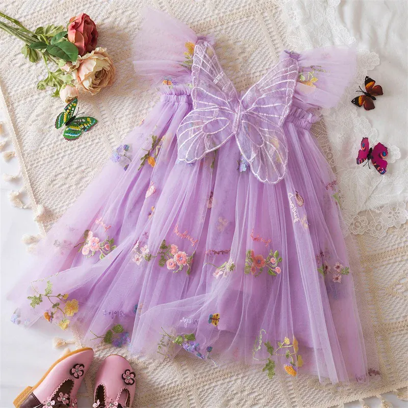 Floral Butterfly Tulle Dress - Image 15