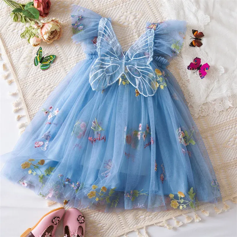 Floral Butterfly Tulle Dress - Image 19