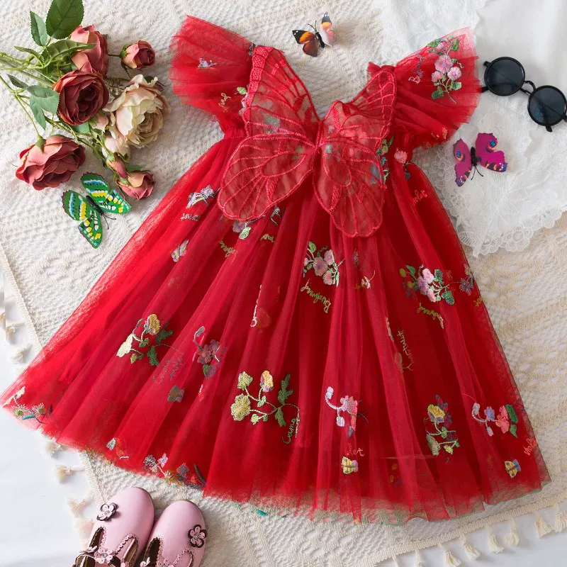 Floral Butterfly Tulle Dress - Image 3
