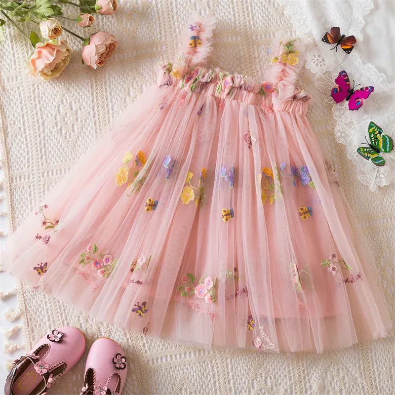 Floral Butterfly Tulle Dress - Image 7