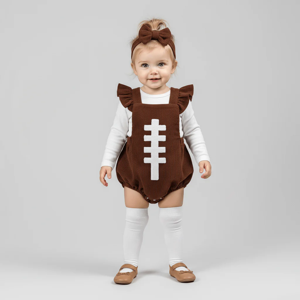 Football Embroidery Bodysuit Set - Image 9