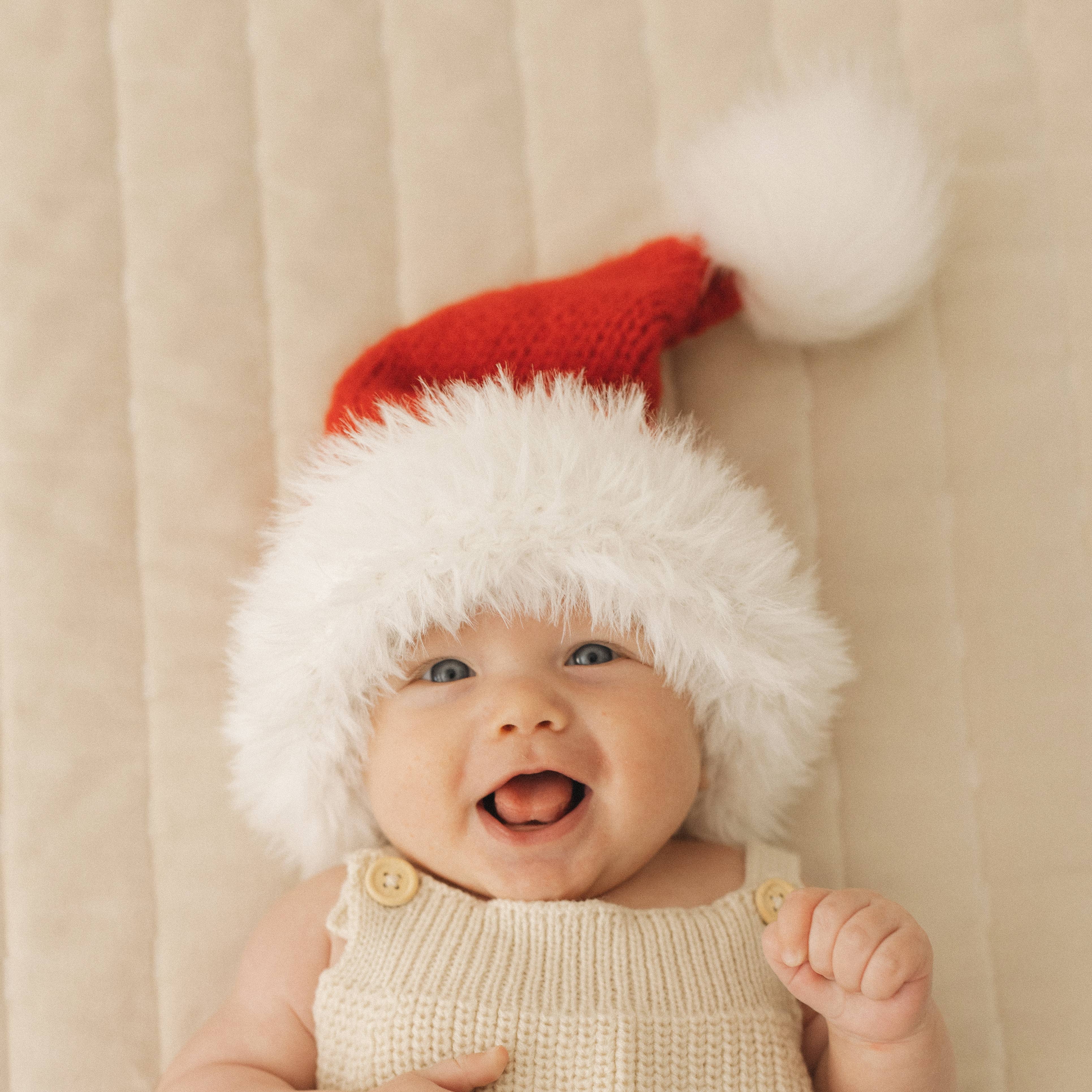 Furry Santa Beanie Hat for Baby - Image 2