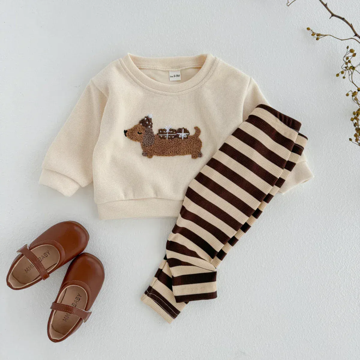 Fuzzy Puppy Dog Stripe Set - Image 2