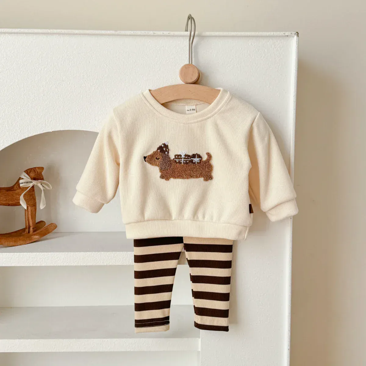 Fuzzy Puppy Dog Stripe Set - Image 3