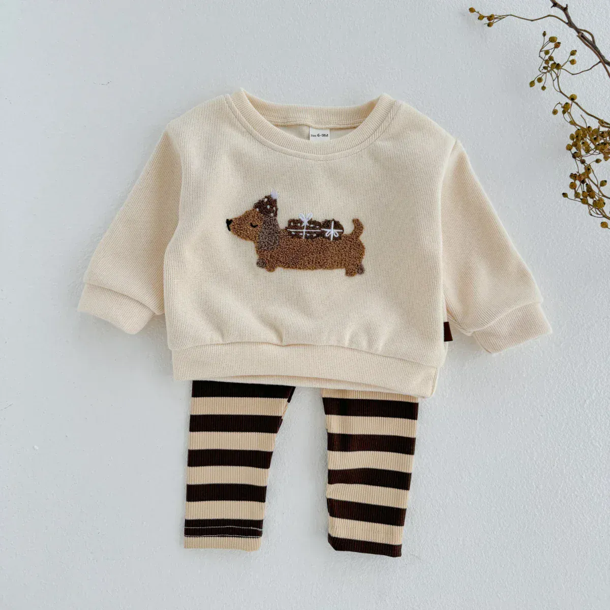 Fuzzy Puppy Dog Stripe Set - Image 4