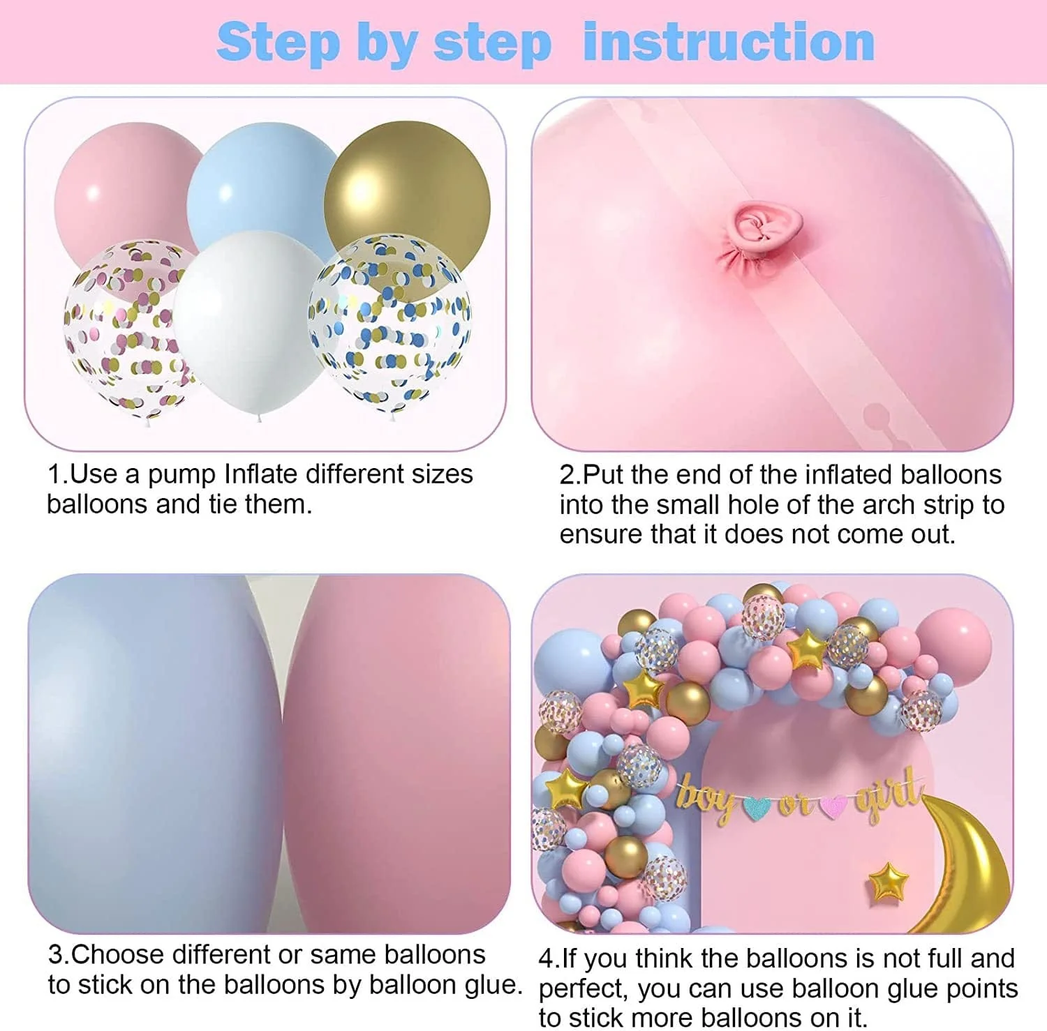 Gender Reveal Balloon Arch Set - Image 3