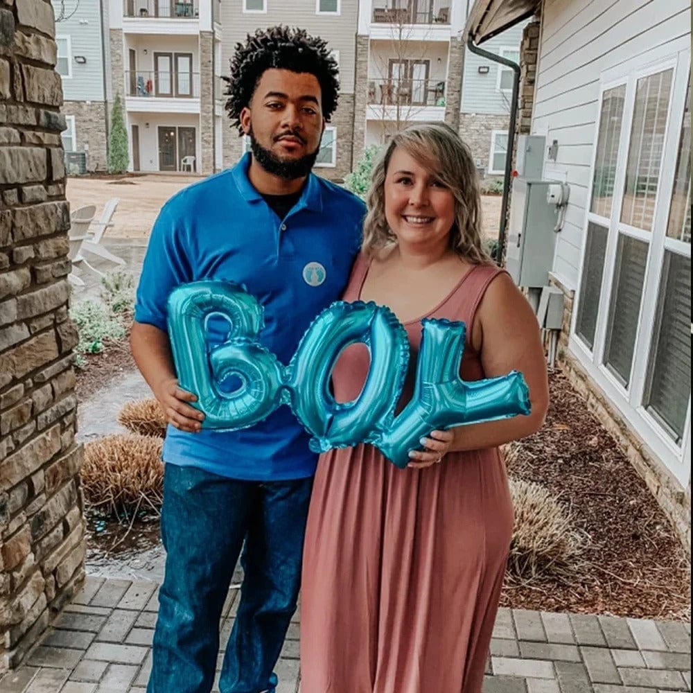 Gender Reveal Boy & Girl Letter Foil Balloons - Image 4
