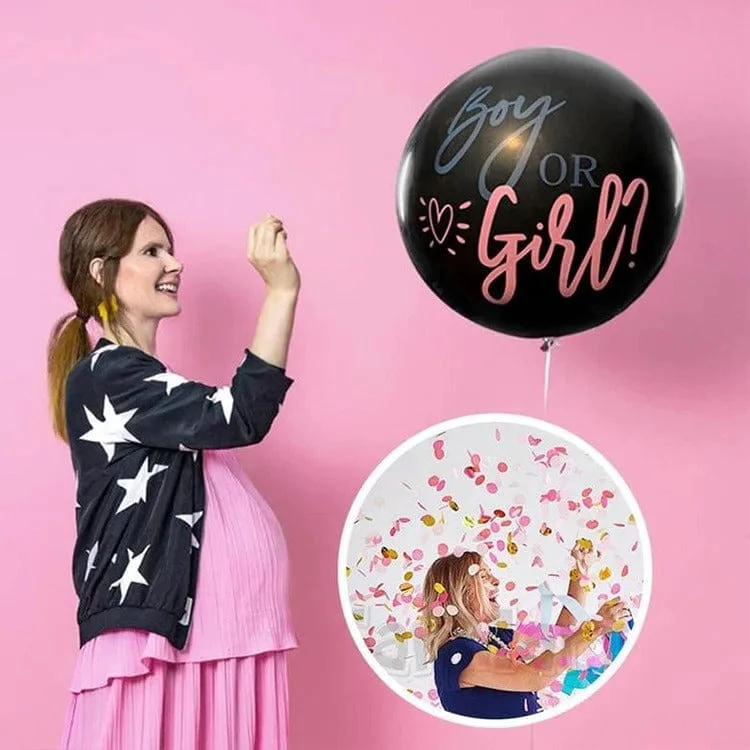 Gender Reveal Balloon with Confetti - Image 3