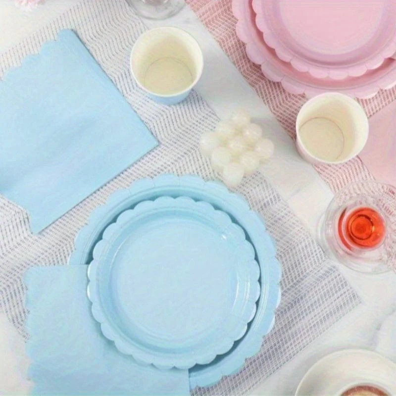 Gender Reveal Party Supplies Set - Plates, Napkins, Cups - Image 4