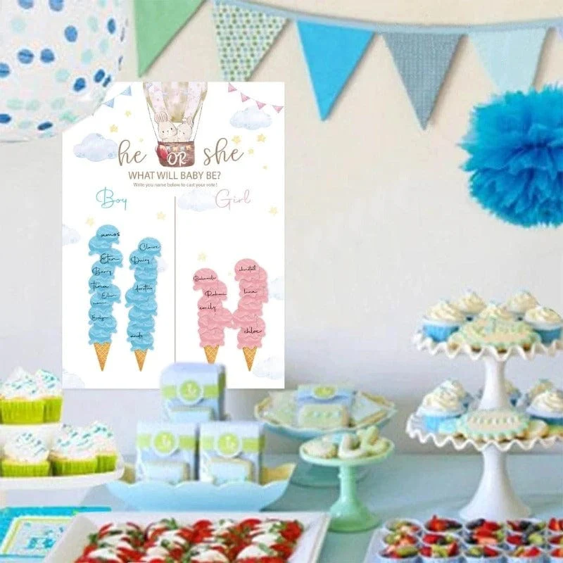 Gender Reveal Poster with Voting Stickers - Image 3
