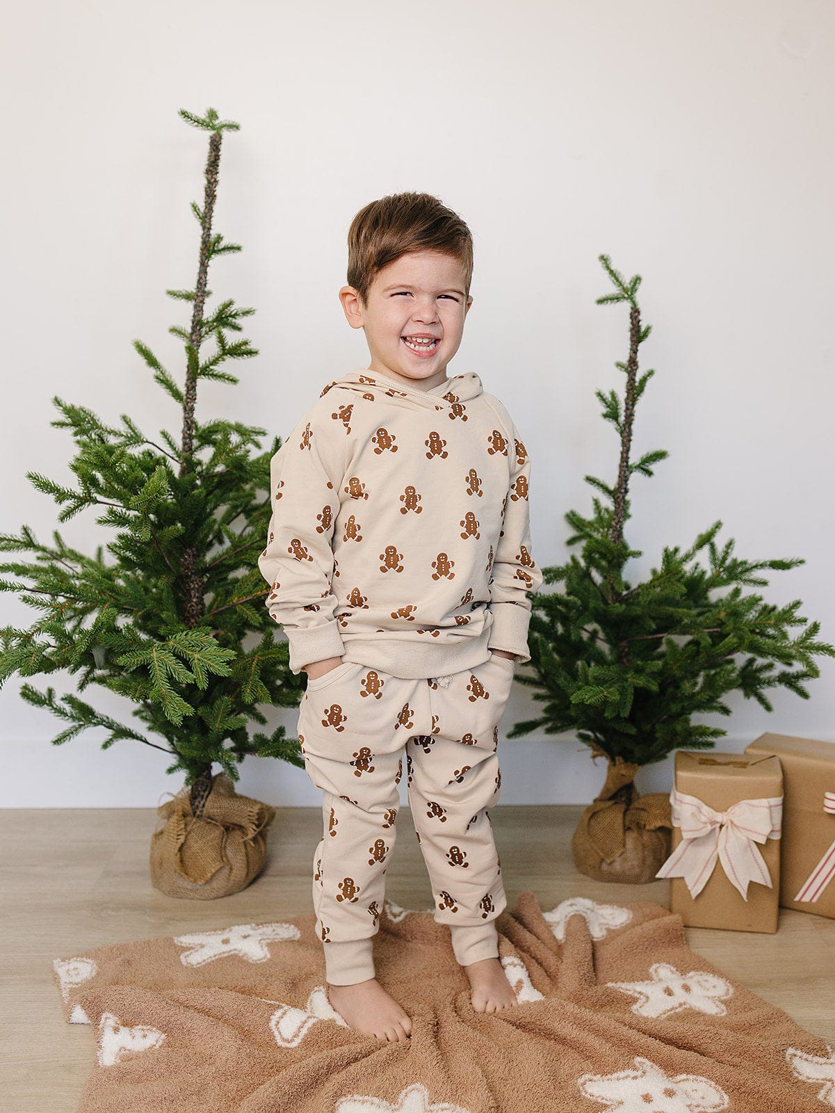 Gingerbread Hooded French Terry Set - Image 2