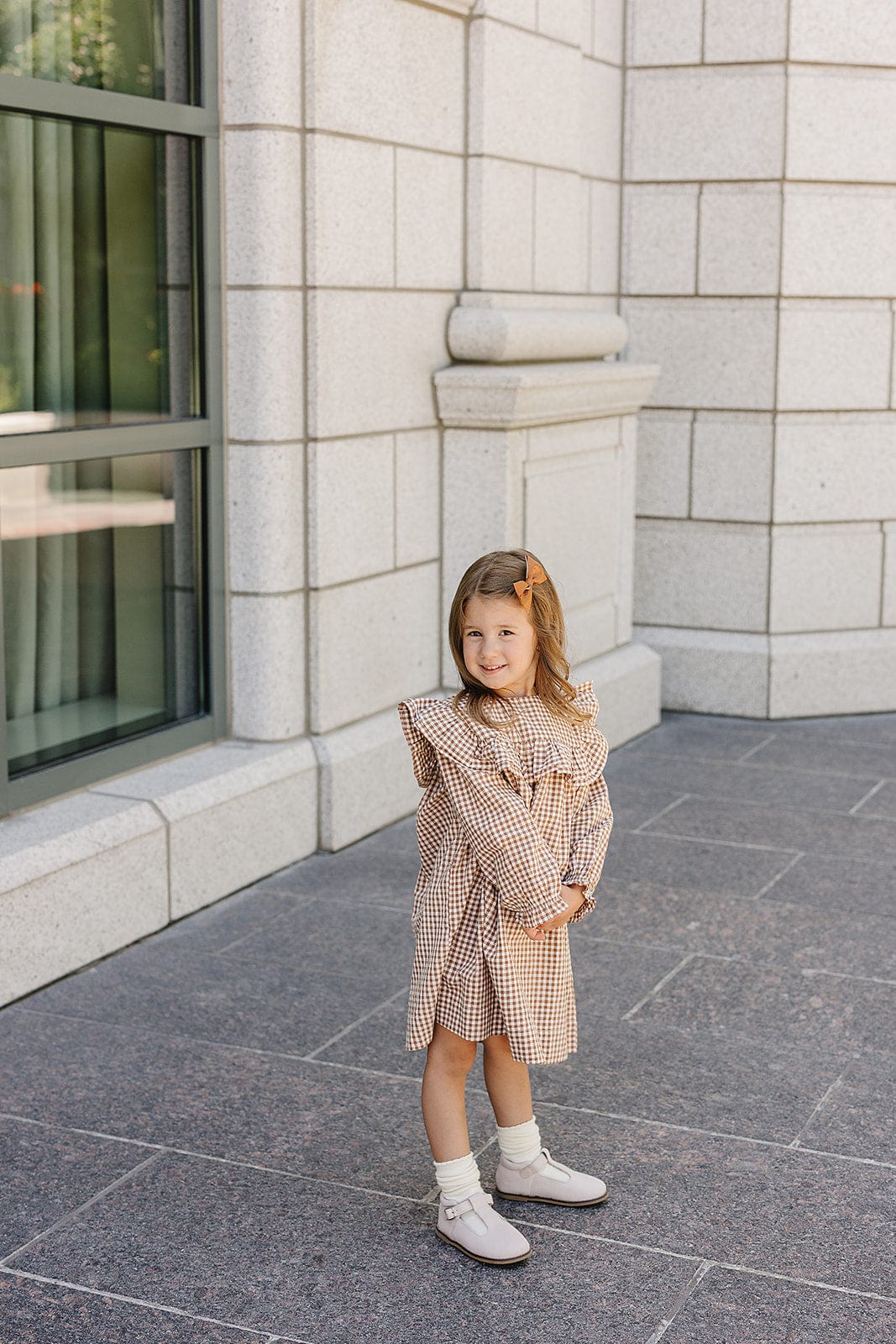 Gingham Ruffle Dress - Image 11
