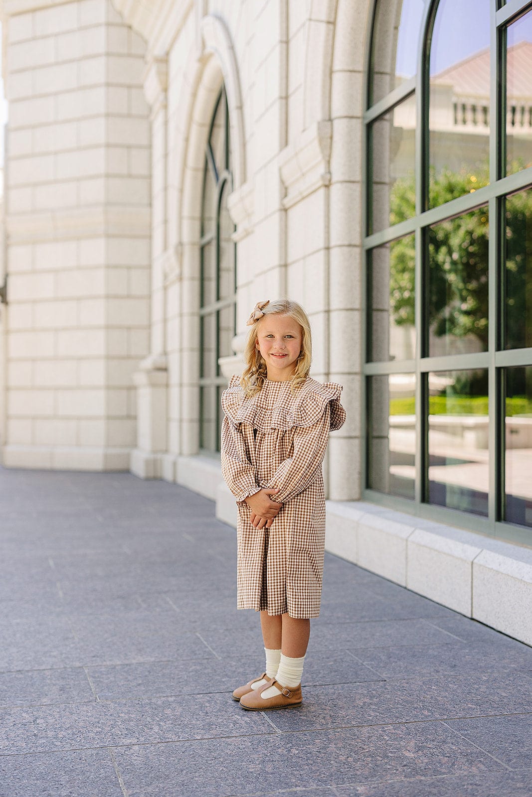 Gingham Ruffle Dress - Image 4