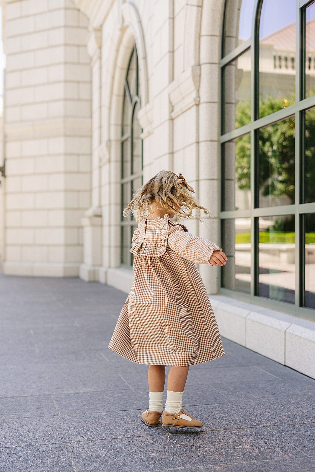 Gingham Ruffle Dress - Image 7