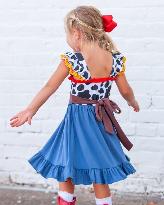 Bamboo Girl's Cowboy BFF Twirl Dress - Fairytale - Image 2