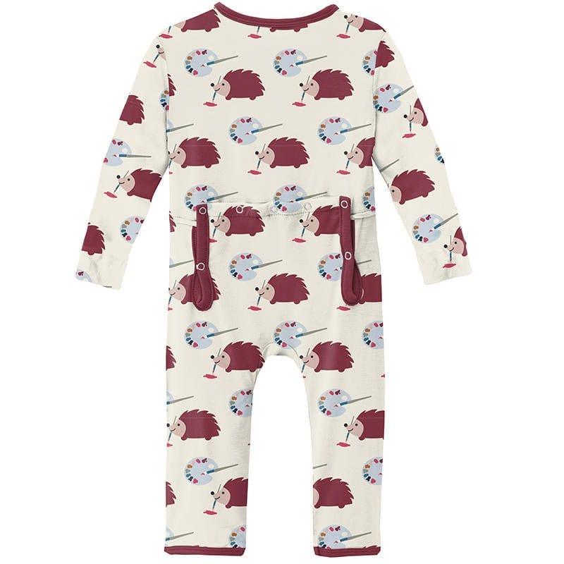 Girl's Print Bamboo Coverall with Zipper - Natural Art Class - Image 2