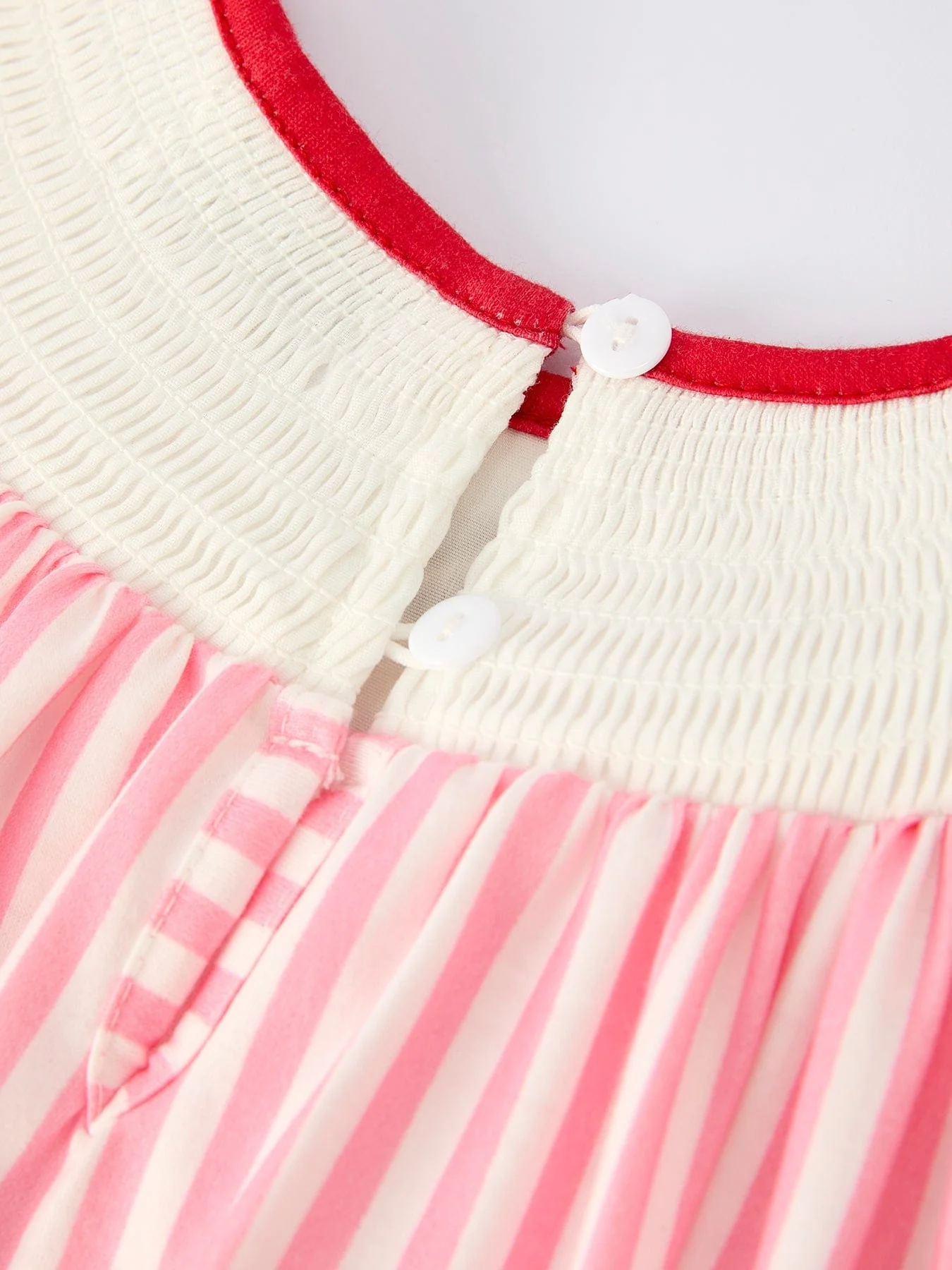 Girls Summer Baseball Embroidery Dress - Pink Stripe Casual Outfit - Image 4