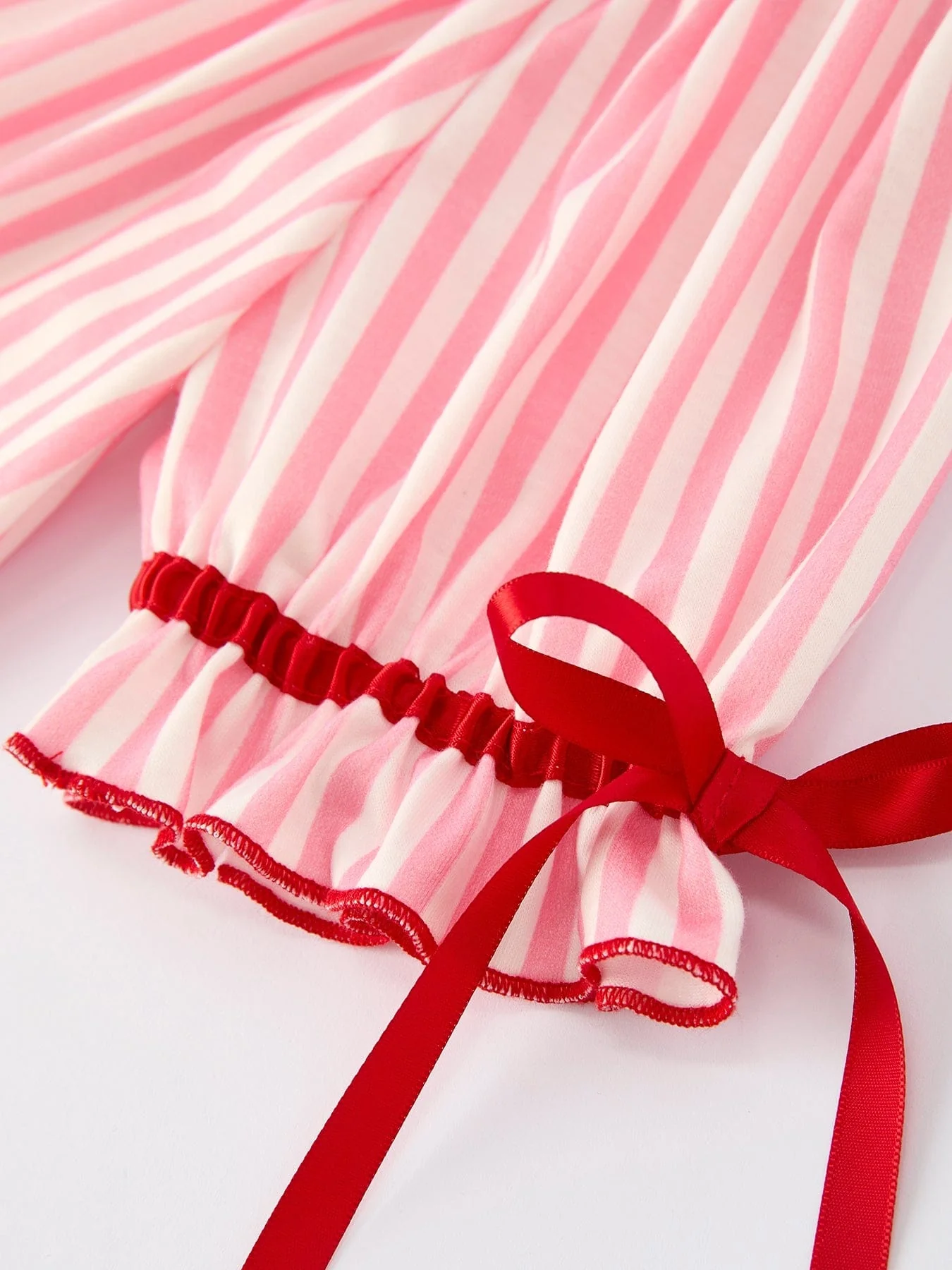 Girls Summer Baseball Embroidery Dress - Pink Stripe Casual Outfit - Image 5