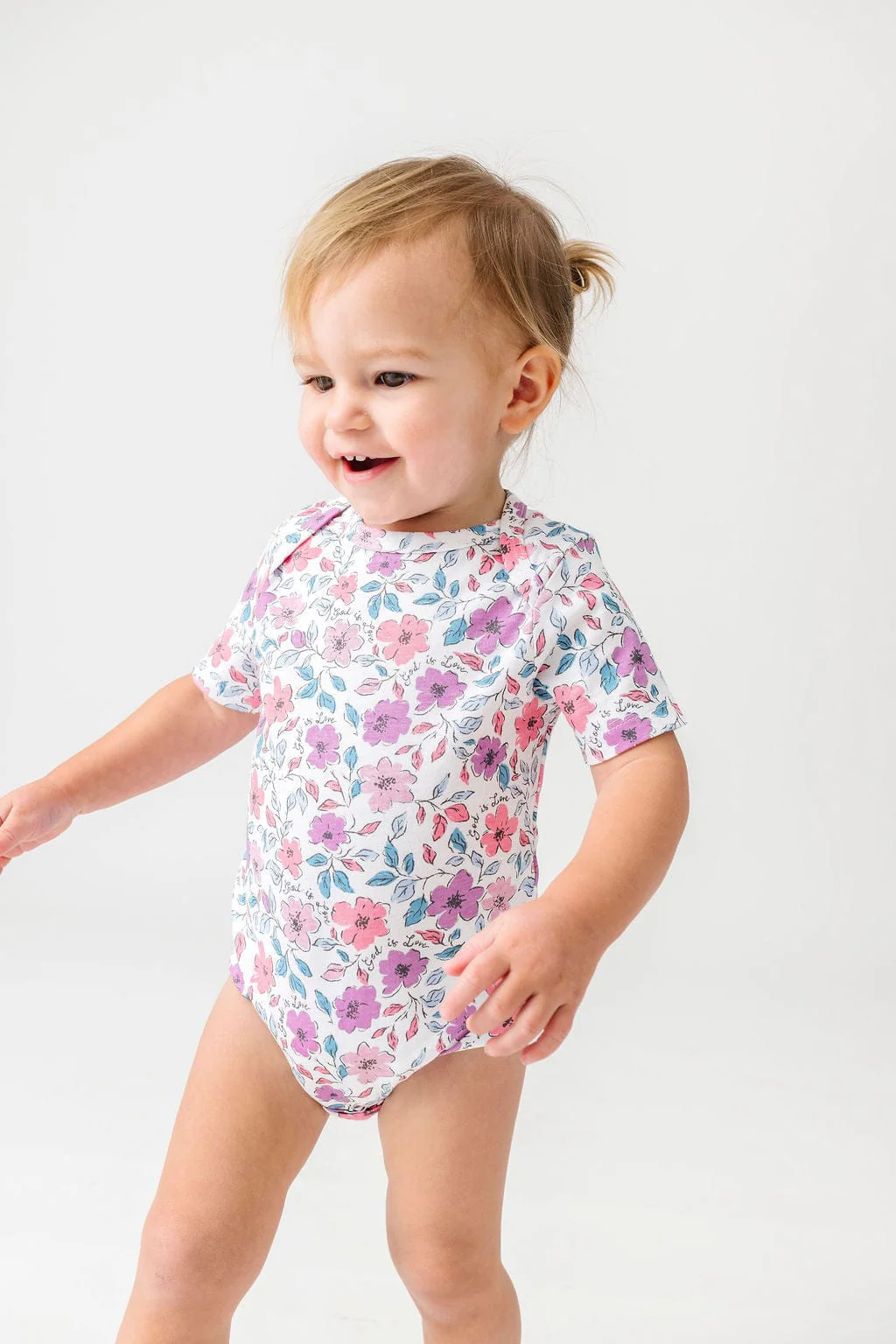 God is Love Cotton Short Sleeve Bodysuit - Image 3