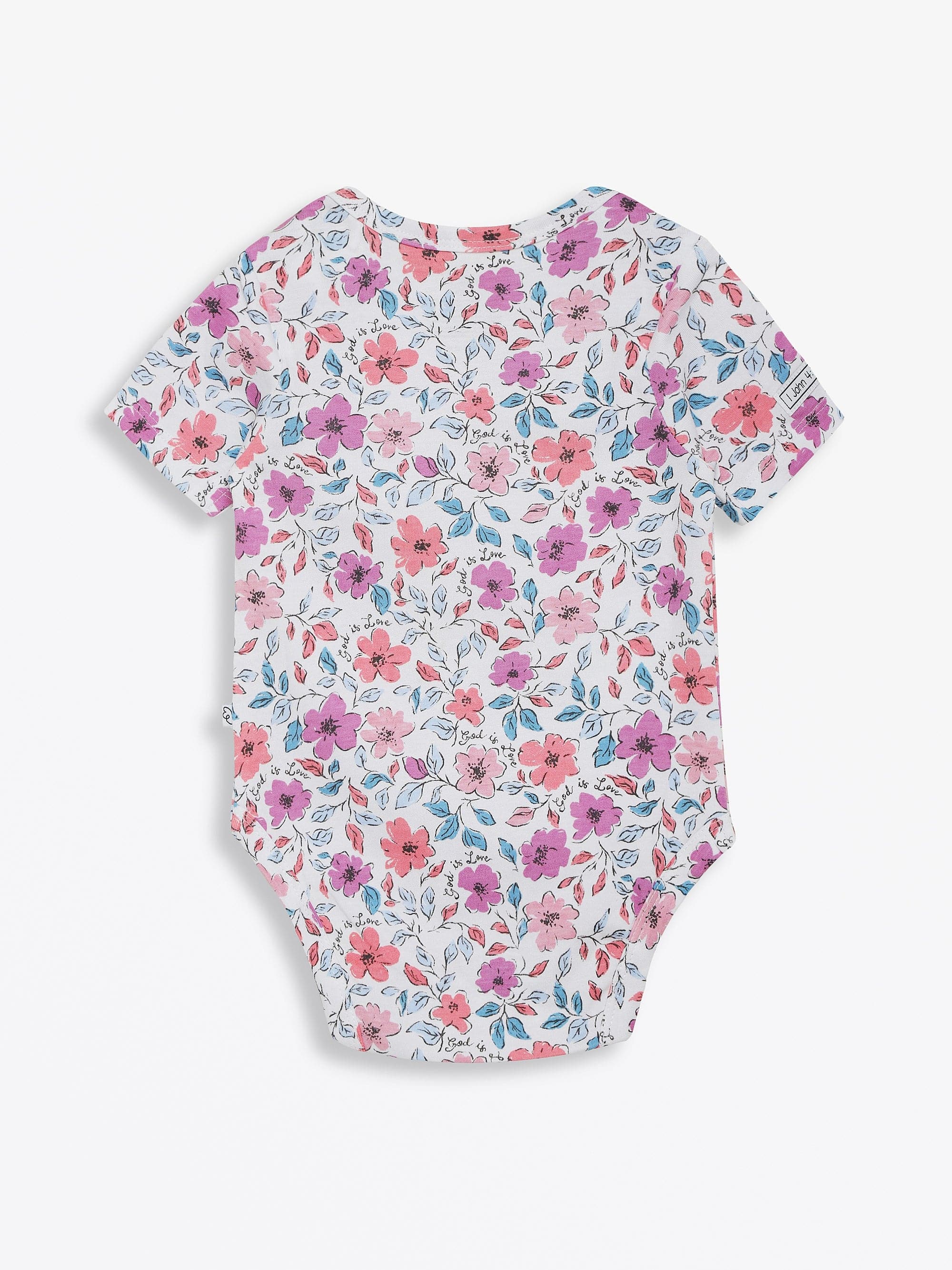 God is Love Cotton Short Sleeve Bodysuit - Image 4