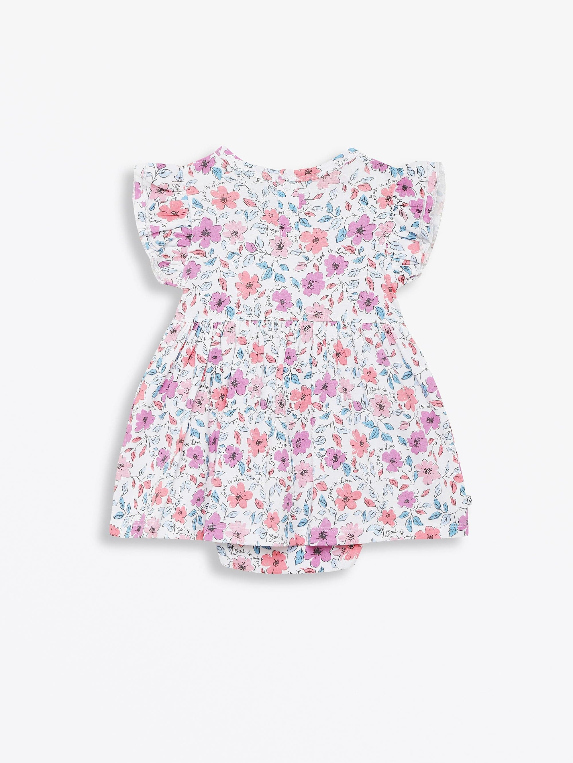 God is Love Cotton Short Sleeve Twirl Bodysuit Dress - Image 4