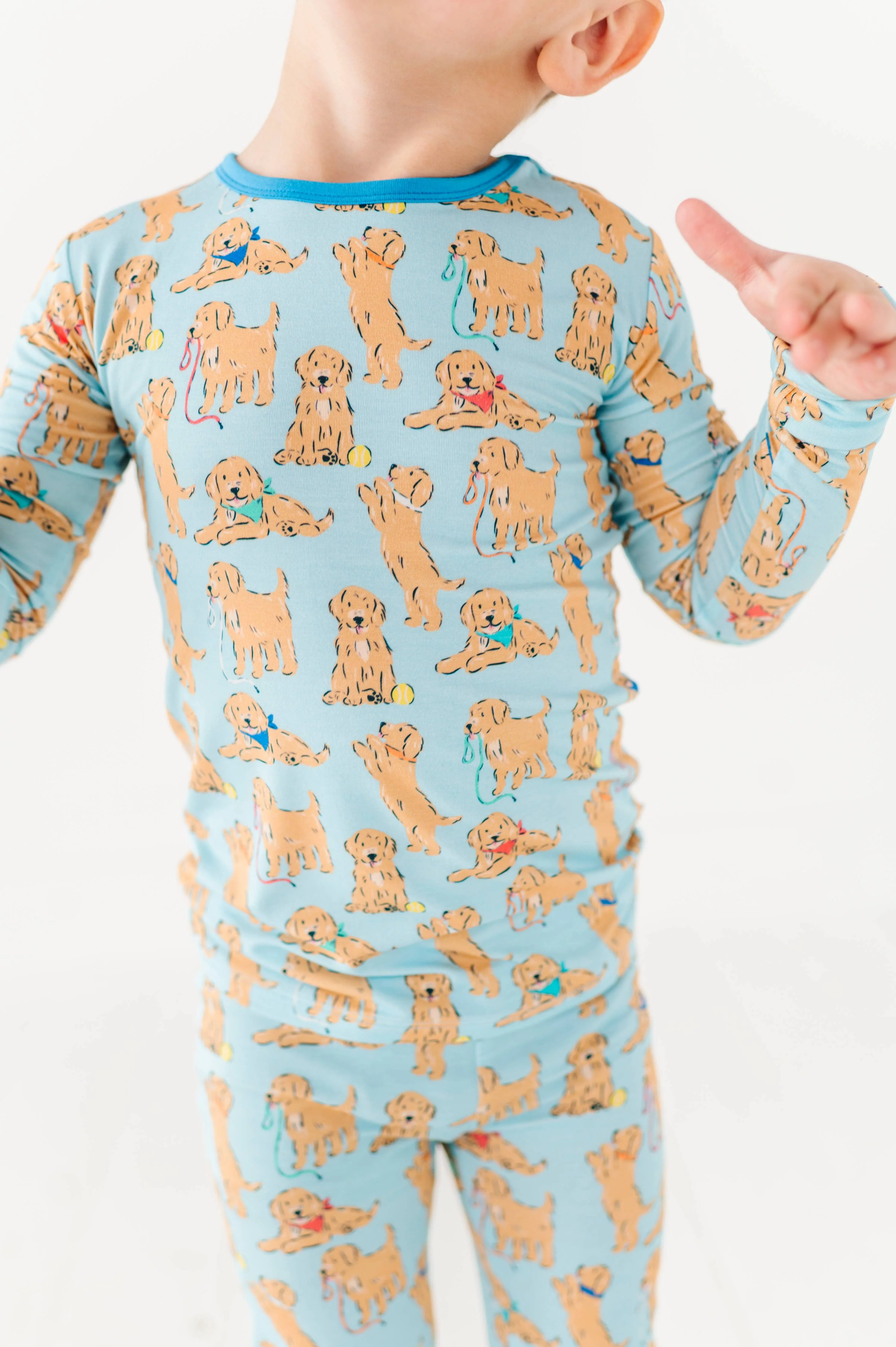 Bamboo Long Sleeve Pajama Set - Golden Retriever (Dogs) - Image 2