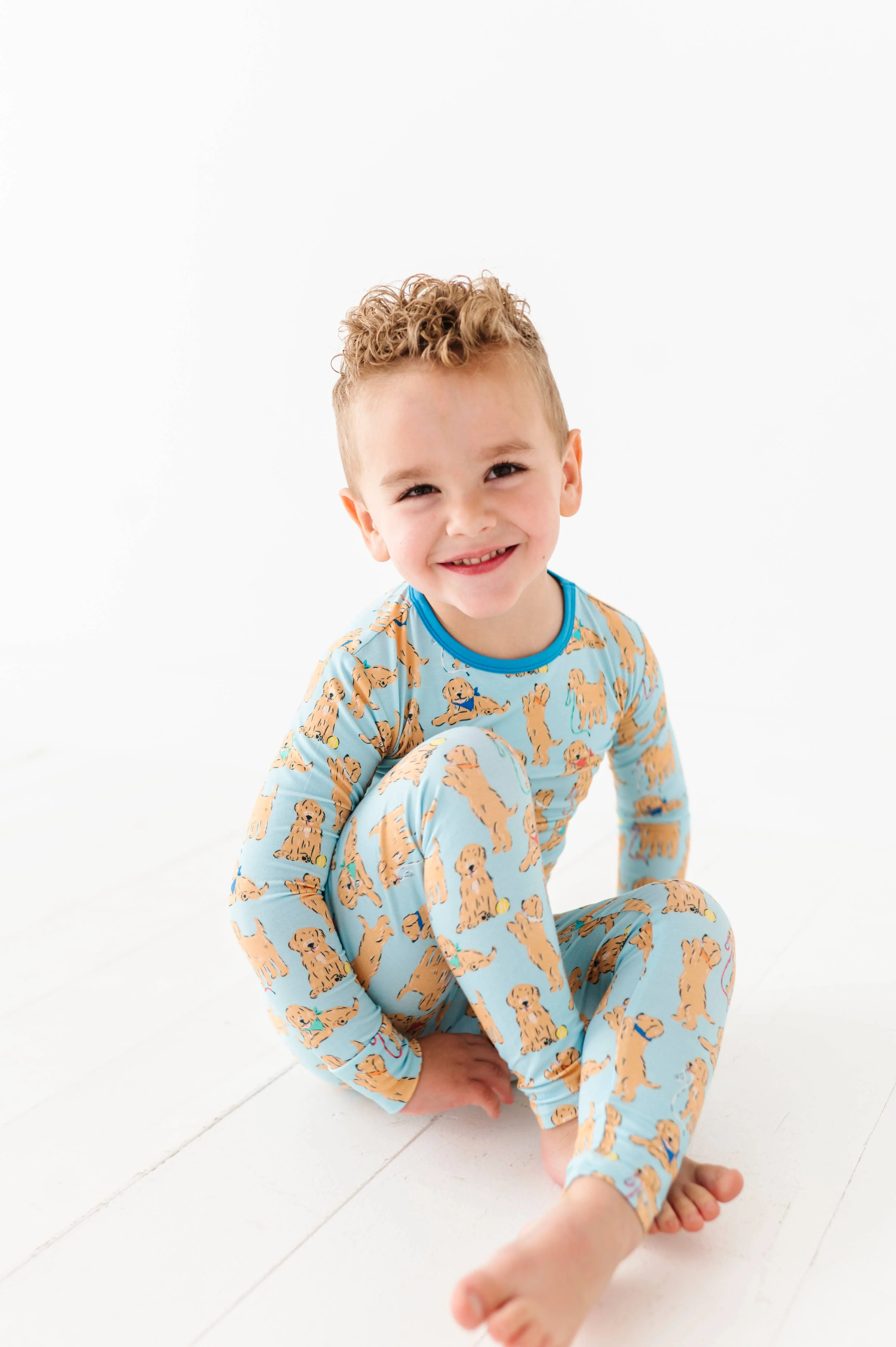 Bamboo Long Sleeve Pajama Set - Golden Retriever (Dogs) - Image 3