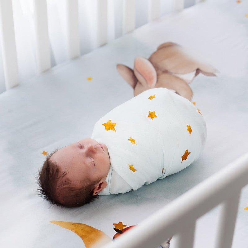 Bamboo Swaddle Blanket - Goodnight Wonderland - Image 4