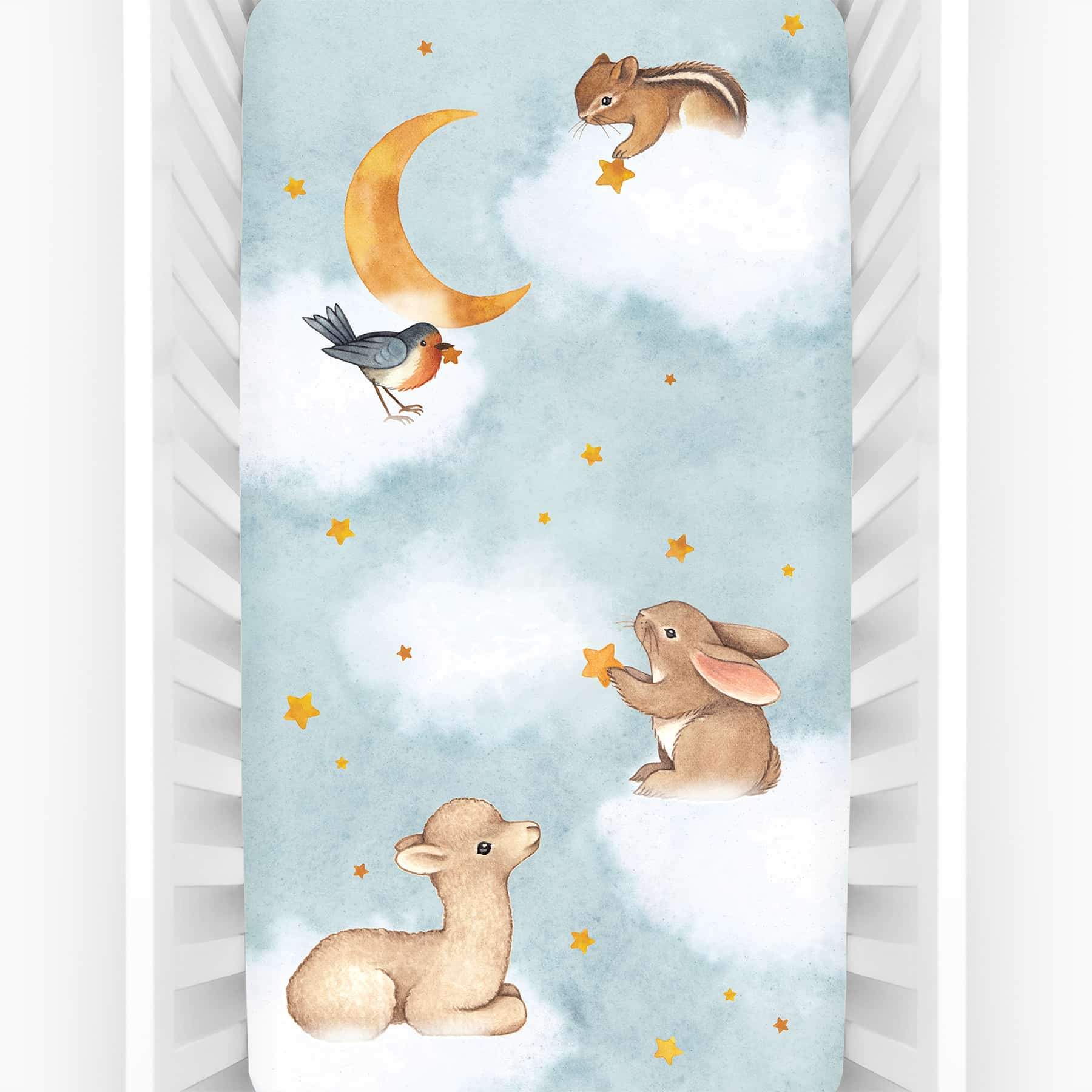 Goodnight Wonderland Standard Size Crib Sheet - Image 2