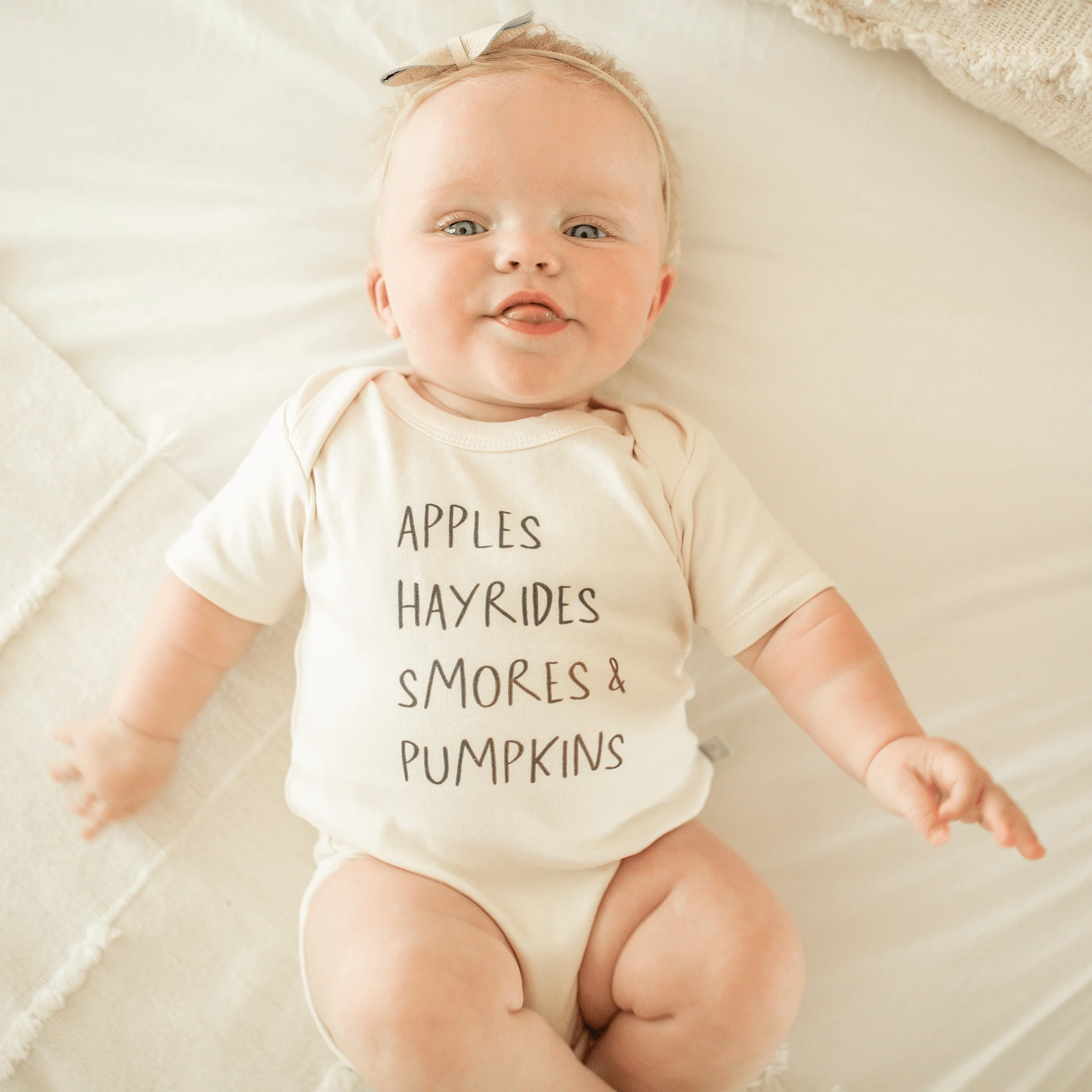 Graphic Bodysuit - Apples Hayrides Smores - Image 2