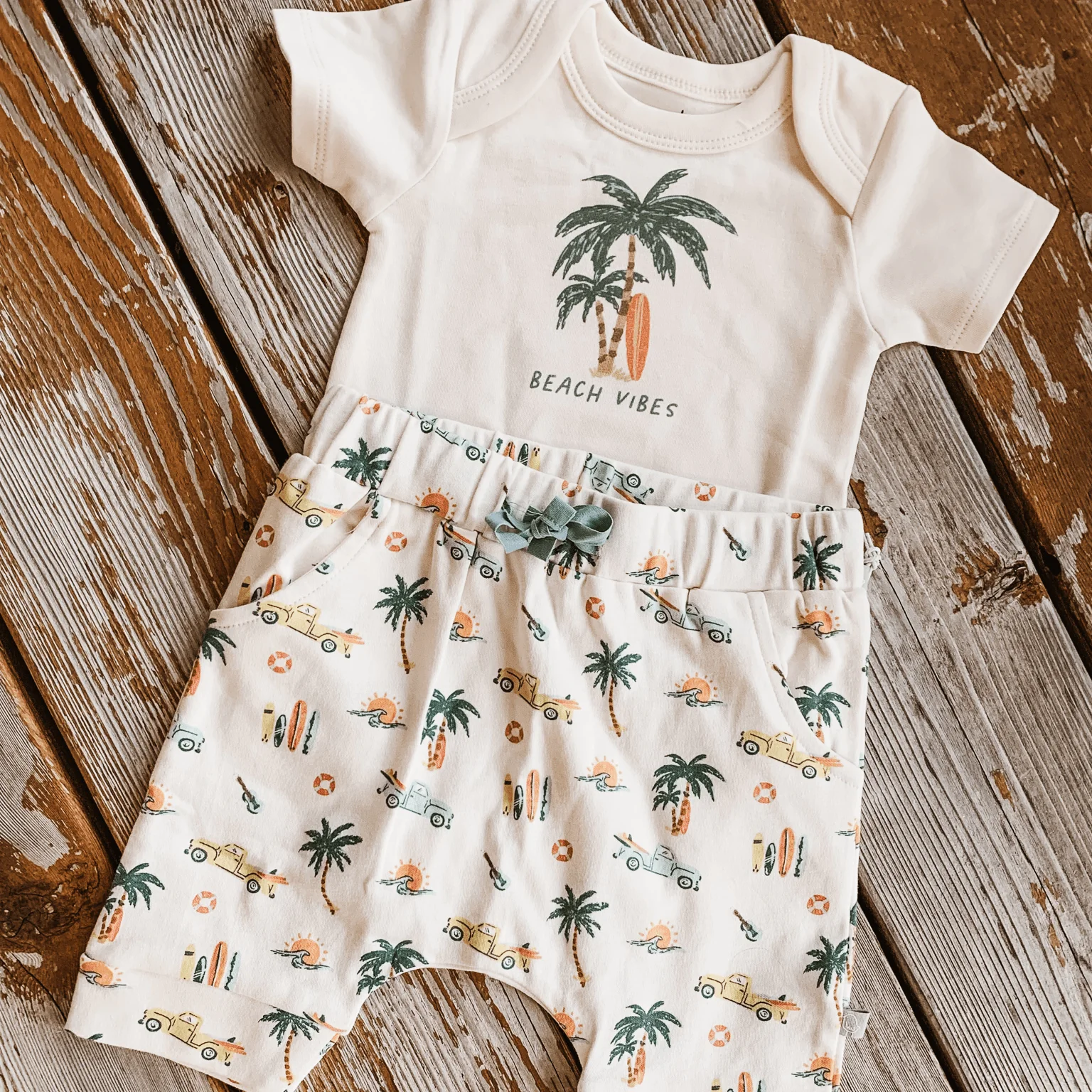 Graphic Bodysuit - Beach Vibes Palms - Image 2