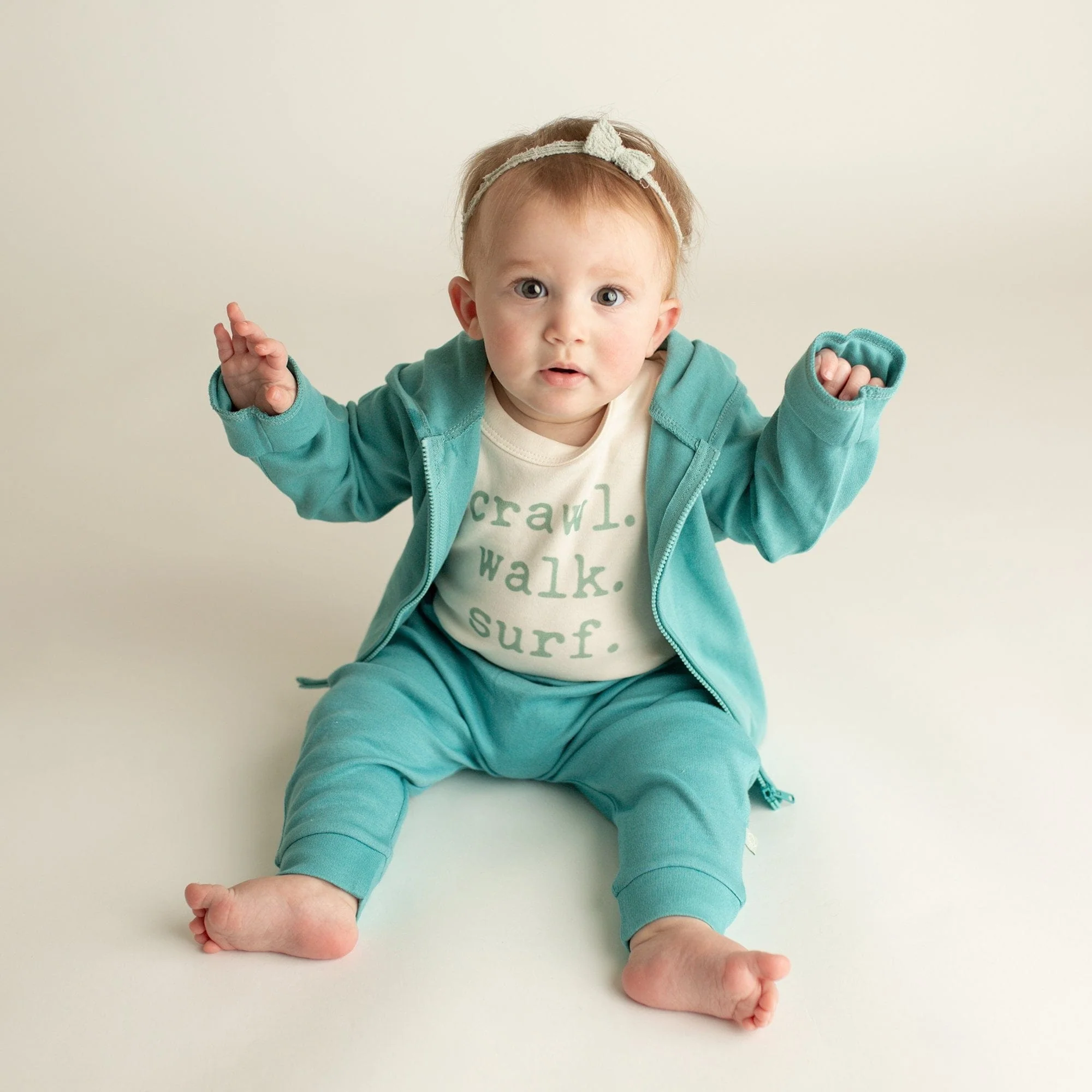 Graphic Bodysuit - Crawl Walk Surf - Image 2
