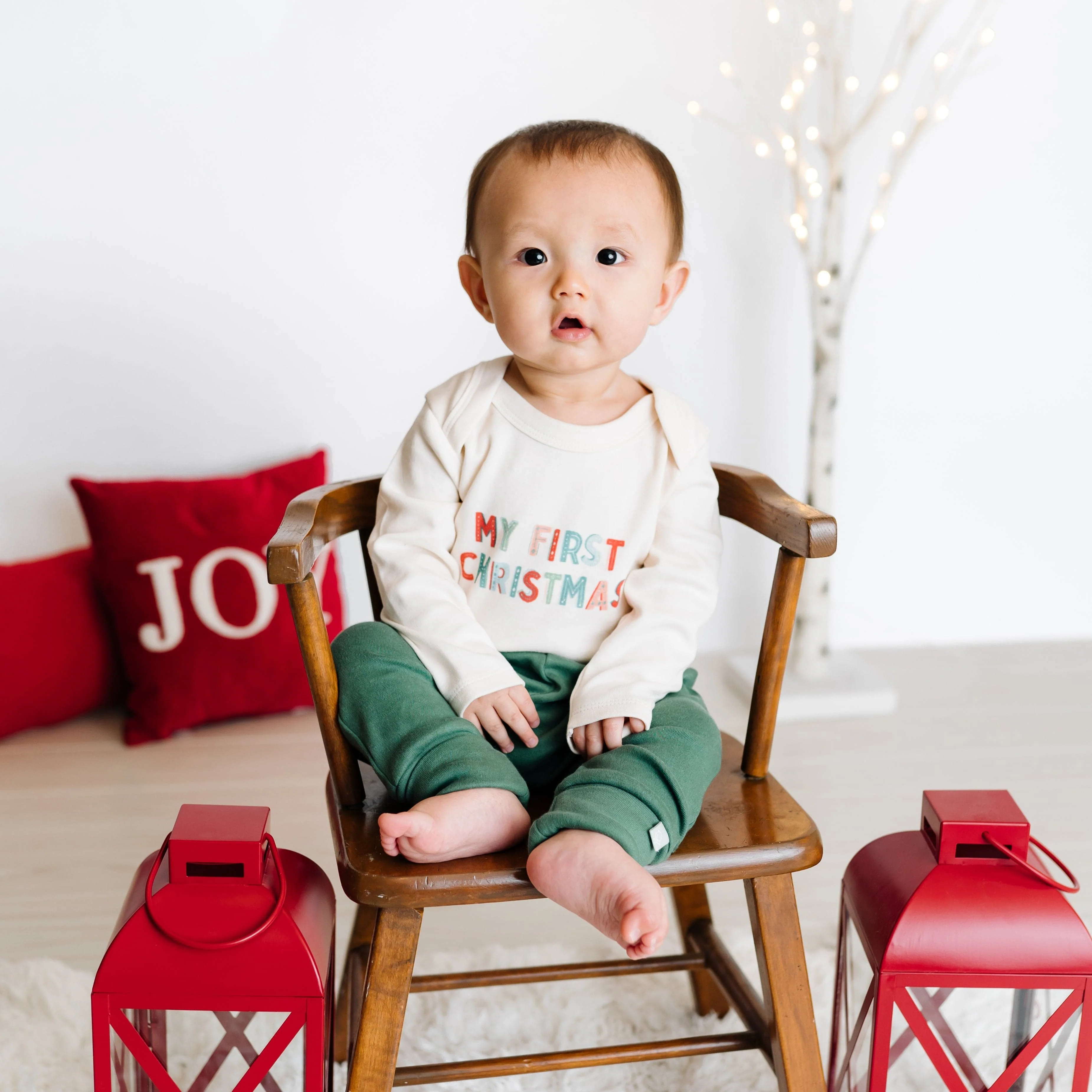 Long Sleeve Graphic Bodysuit - My First Christmas - Image 3
