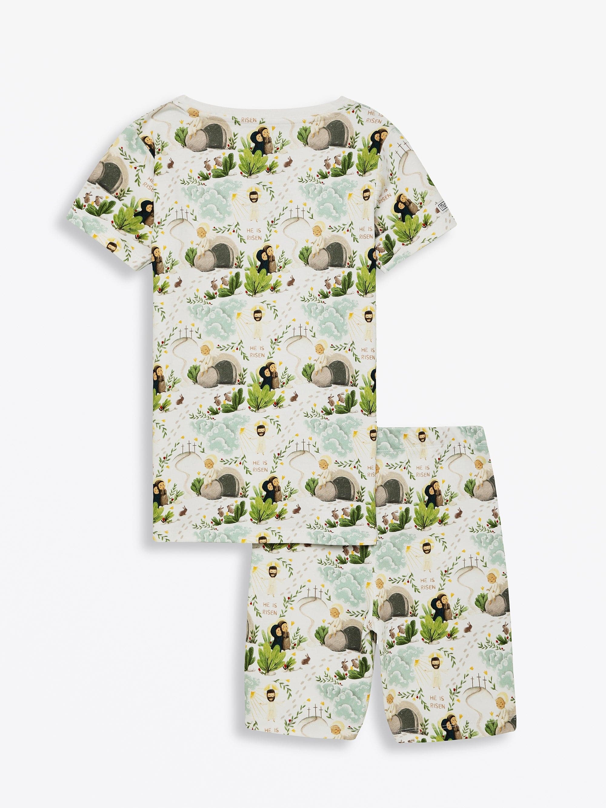 He Is Risen Cotton Pajamas Set with Shorts - Image 4
