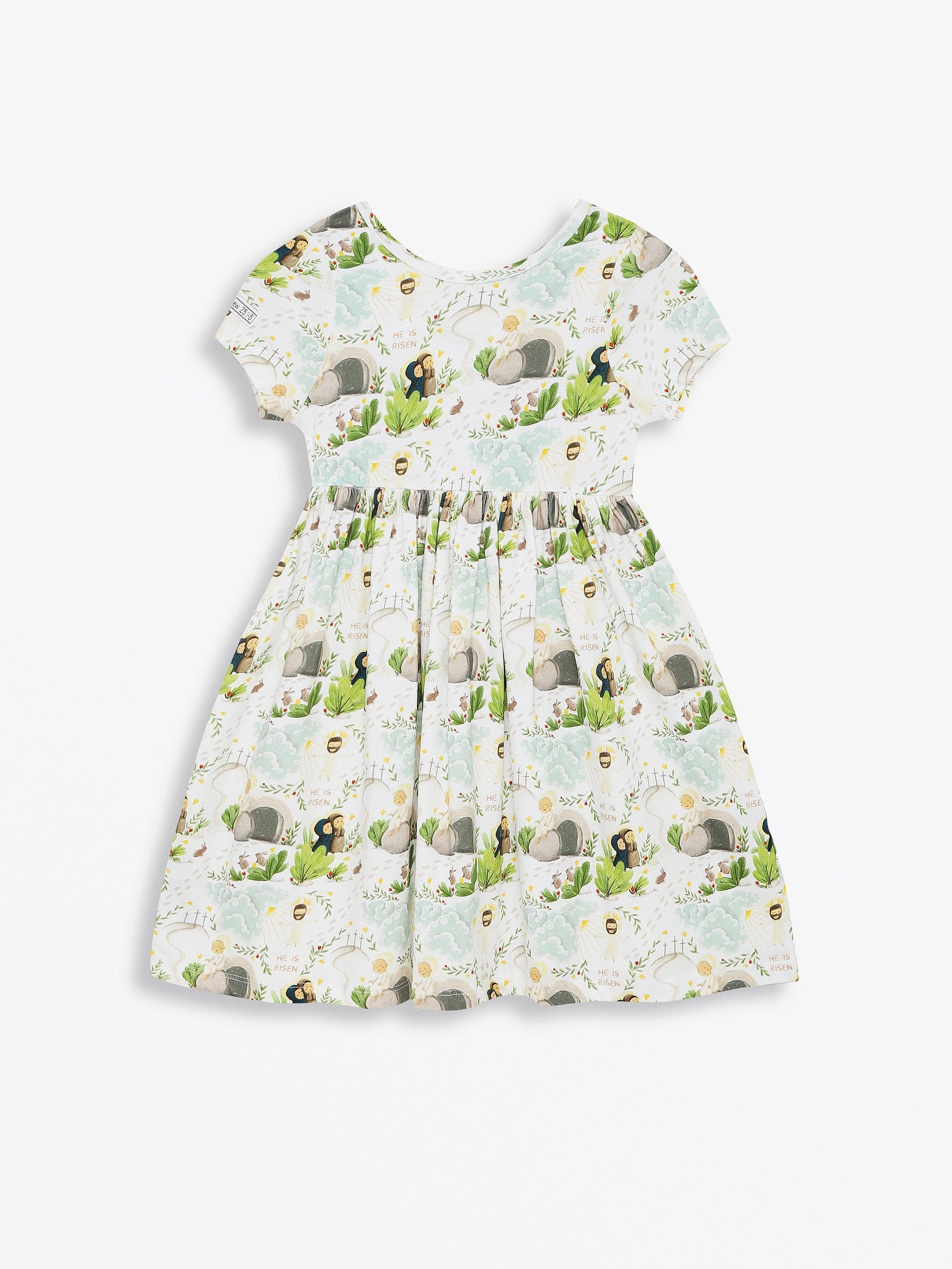 He Is Risen Cotton Short Sleeve Twirl Dress - Image 2