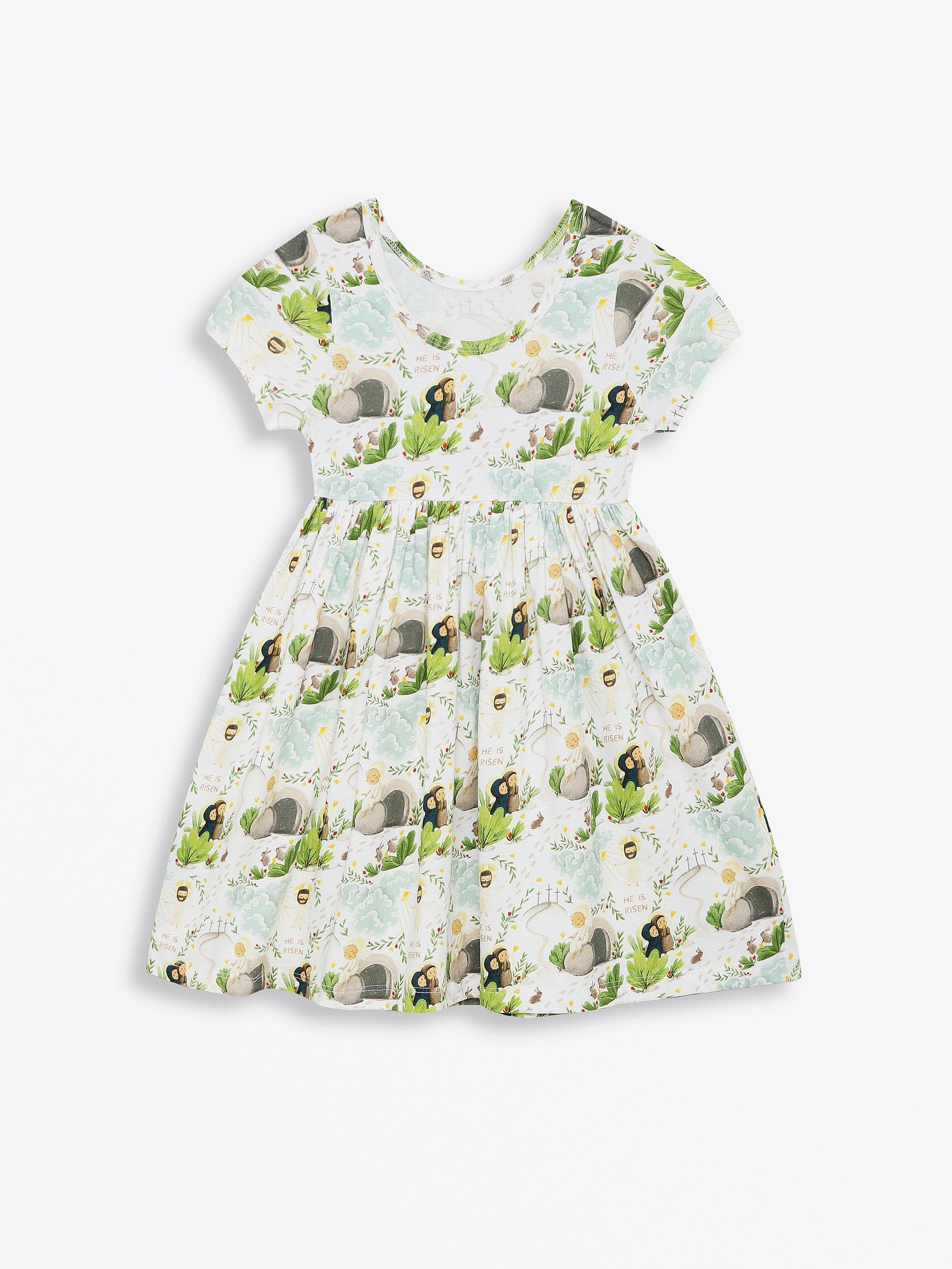 He Is Risen Cotton Short Sleeve Twirl Dress - Image 5