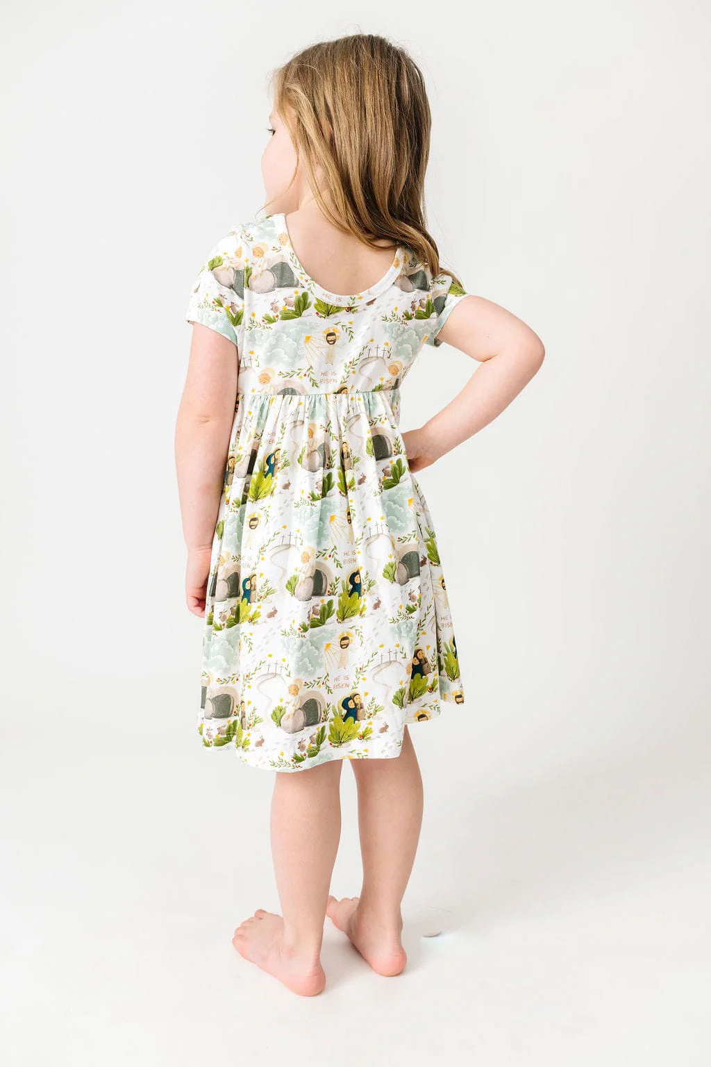 He Is Risen Cotton Short Sleeve Twirl Dress - Image 6