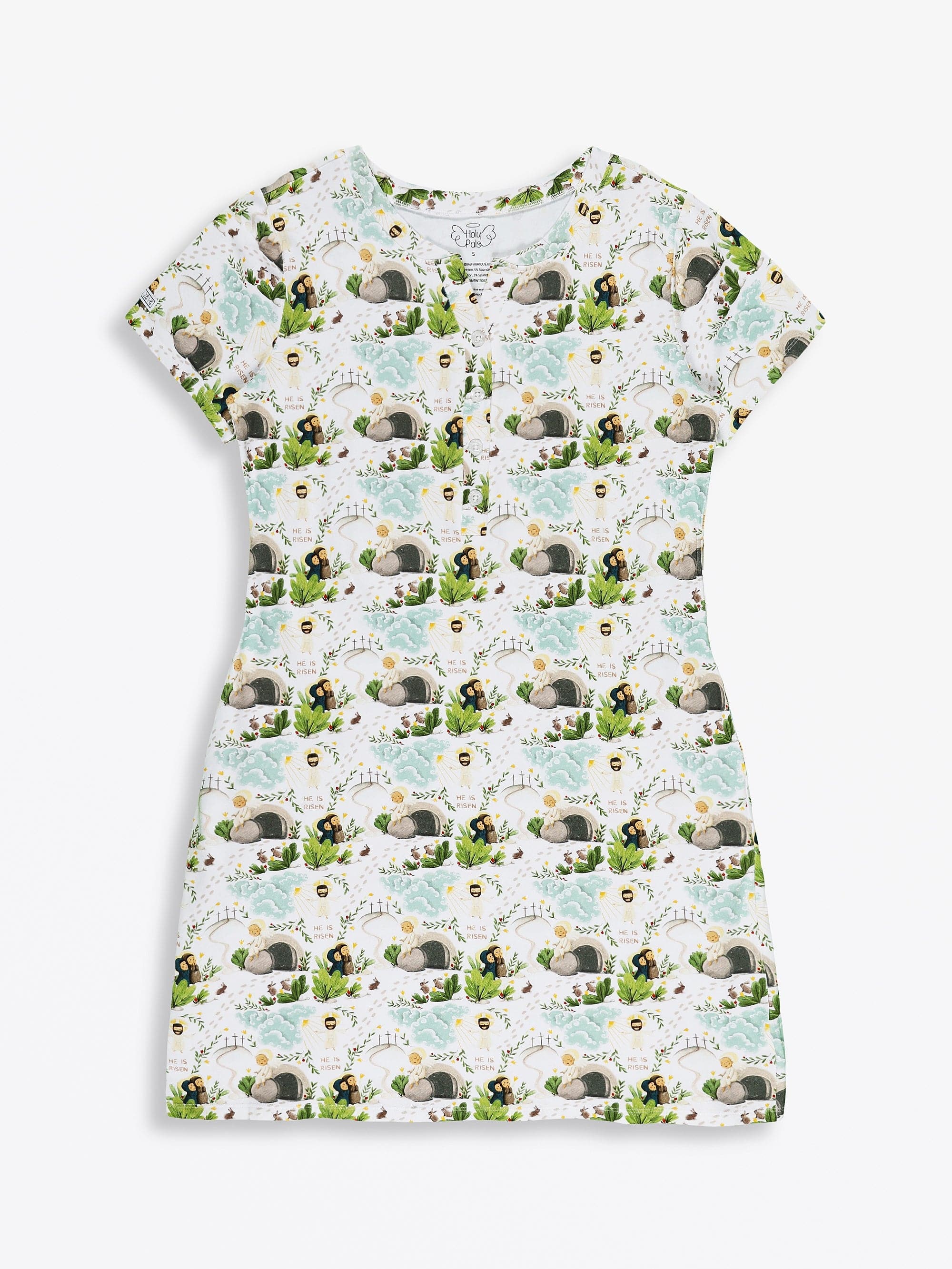 He Is Risen Cotton Women's Nightgown - Image 2