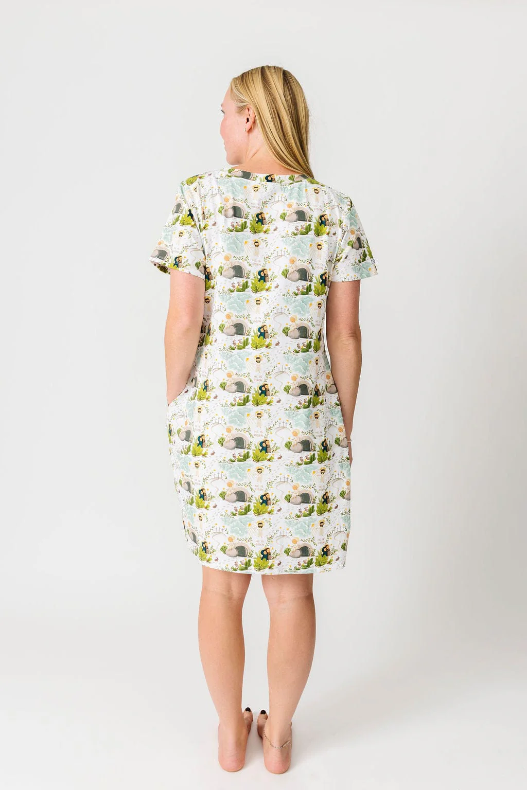 He Is Risen Cotton Women's Nightgown - Image 4