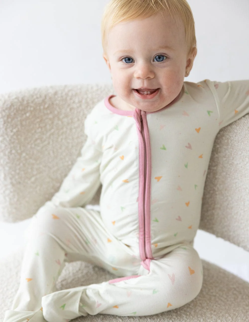Heart Bamboo Convertible Footed Onesie - Image 5