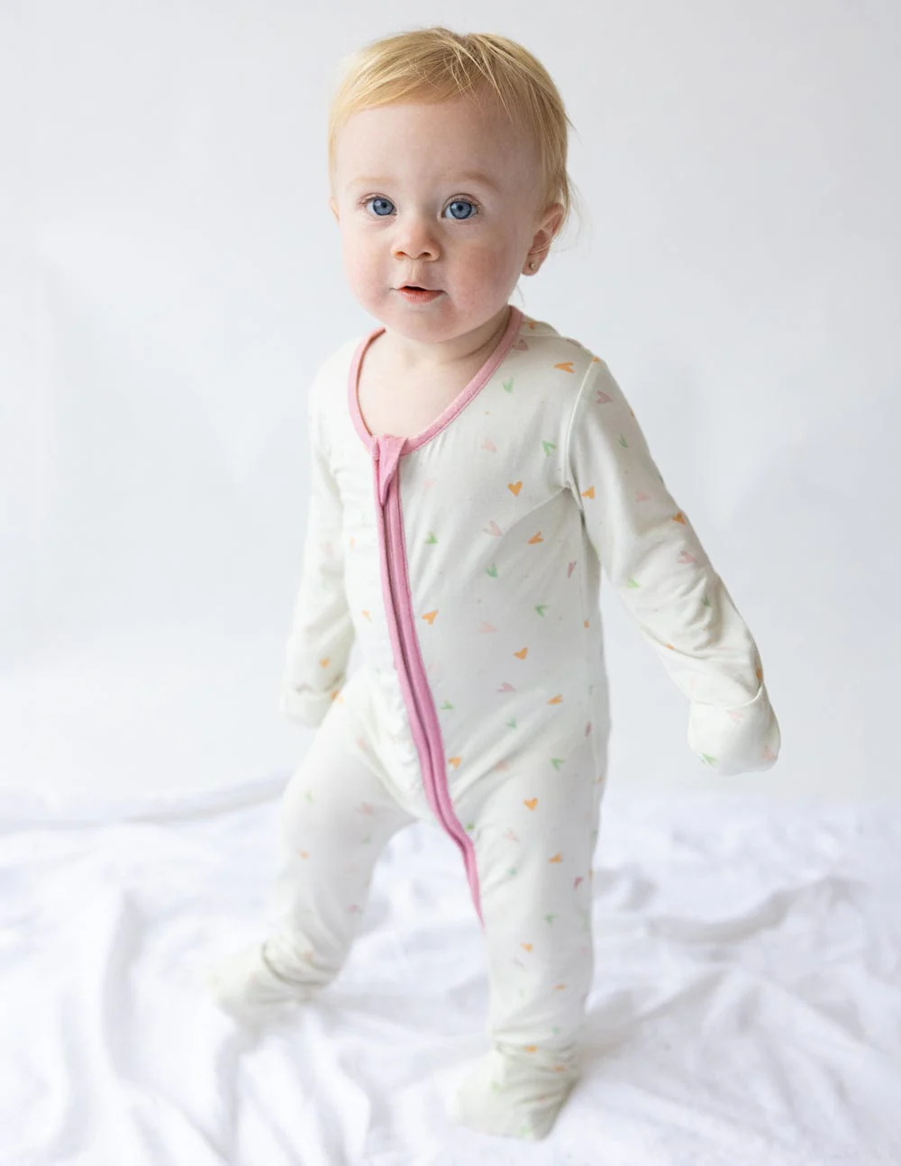 Heart Bamboo Convertible Footed Onesie - Image 6