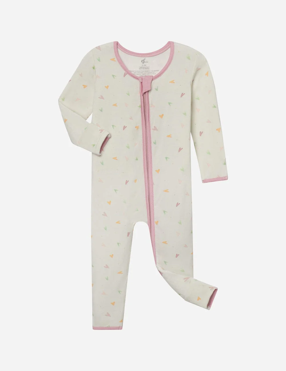 Heart Bamboo Convertible Footed Onesie - Image 7