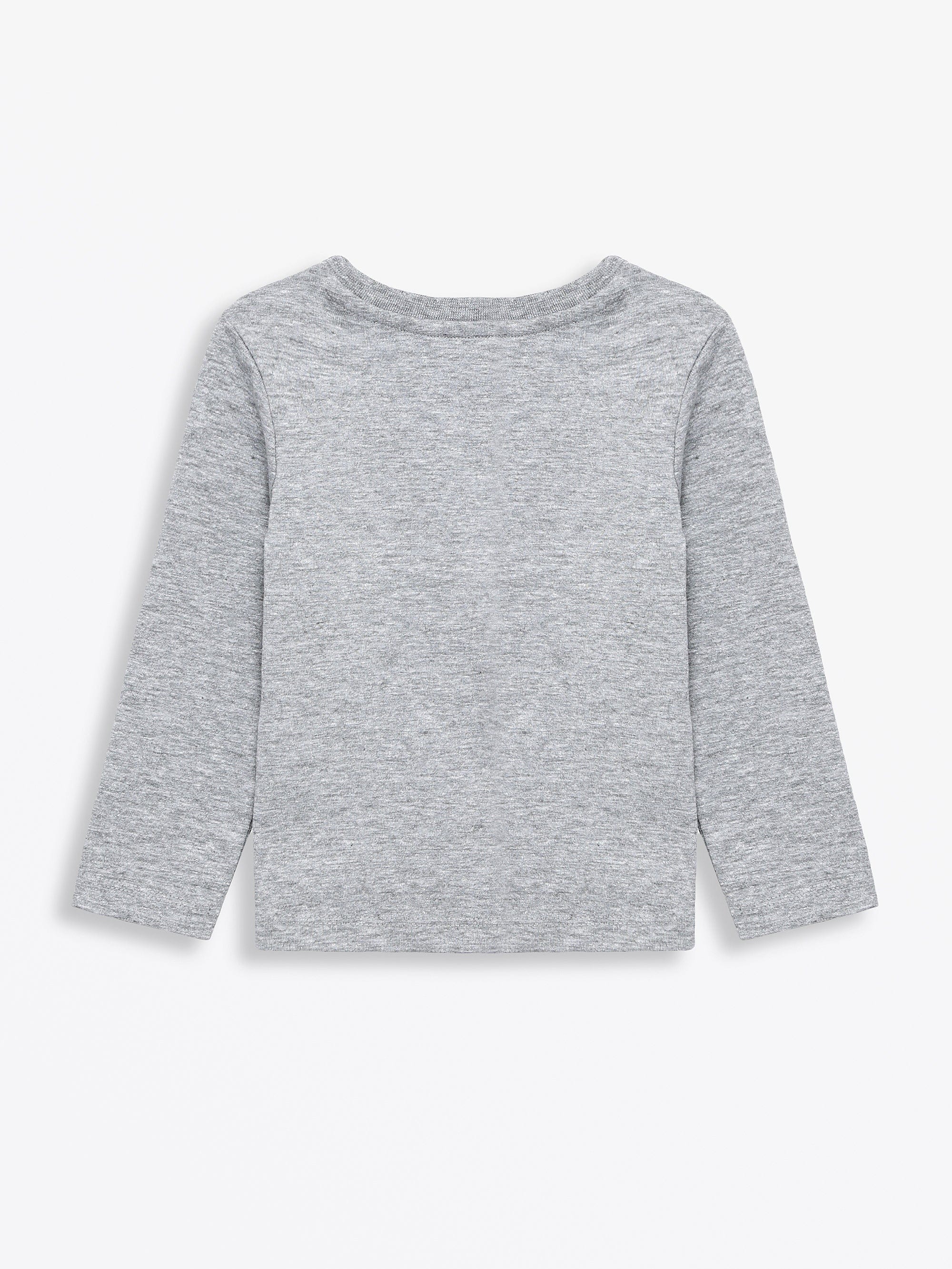 Heather Gray Prayer Cotton Pocket Long Sleeve T-Shirt - Image 4