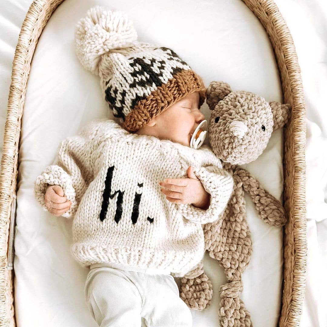Hi. Black Crew Neck Sweater for Baby - Image 3